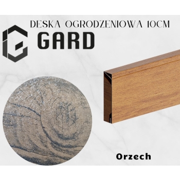 Deska ogrodzeniowa Modern o szerokości 10cm i długości do 300cm kolor orzech firmy GARD